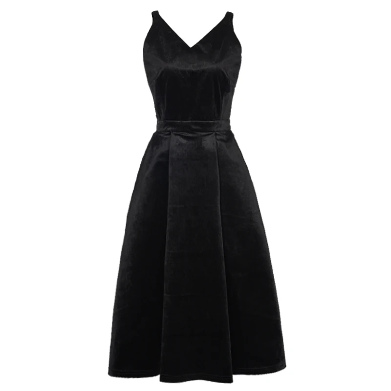 Vintage Black Elegant Suspender Dress Hight Quality V-neck Backless for Party Slim Spaghetti Strap Dress Women Sundress Fashion
Vintage Black Elegant Suspender Dress Hight Quality V-neck Backless for Party Slim Spaghetti Strap Dress Women Sundress Fashion