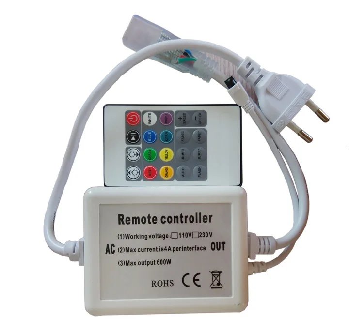 AC 110V 220V LED RGB 20Key IR Remote Controller 600W For SMD 5050 3528 strip tape Lights Free Shipping 10pcs/lot
AC 110V 220V LED RGB 20Key IR Remote Controller 600W For SMD 5050 3528 strip tape Lights Free Shipping 10pcs/lot