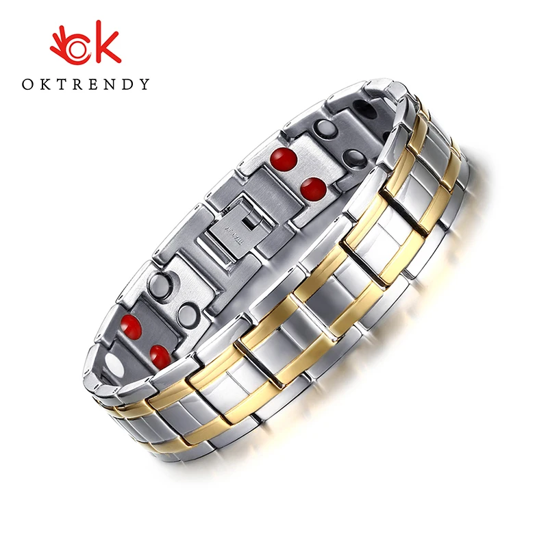 Oktrendy Stainless Steel Healthy Magnet Bracelet Men Jewelry Bio Energy Magnetotherapy Father Or boyfriend Birthday Gift
Oktrendy Stainless Steel Healthy Magnet Bracelet Men Jewelry Bio Energy Magnetotherapy Father Or boyfriend Birthday Gift