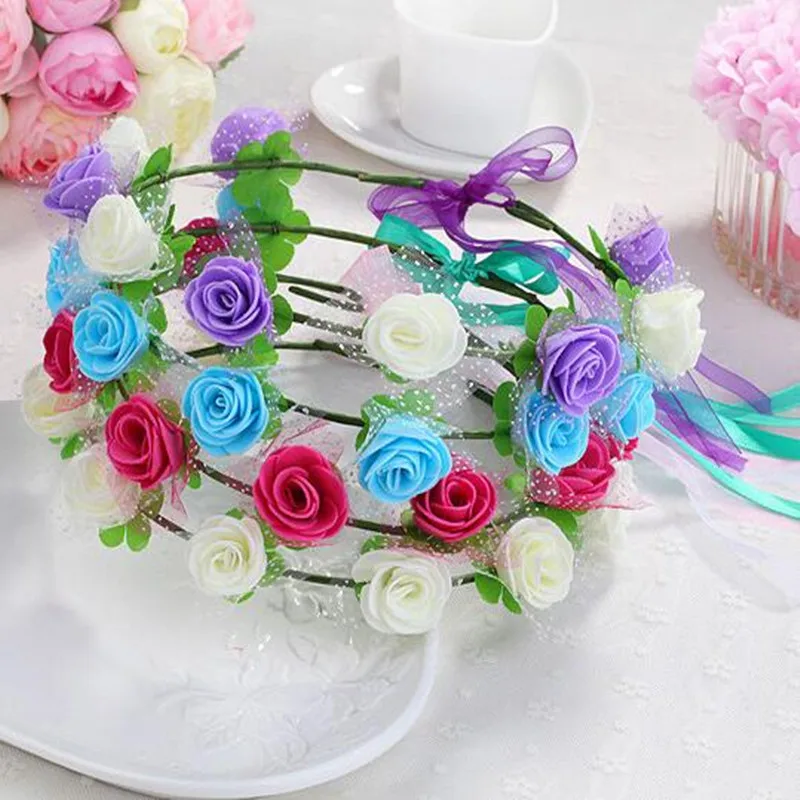 New Colorful Rose Flower Headband Garland Kids Adults Floral Hairband Headwear Hair Accessory Halloween Party Favor Gift
New Colorful Rose Flower Headband Garland Kids Adults Floral Hairband Headwear Hair Accessory Halloween Party Favor Gift