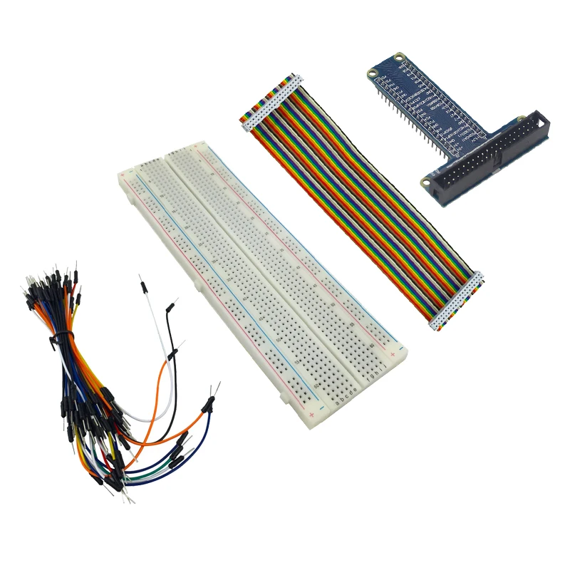 

Raspberry Pi MB-102 Breadboard + 40pin GPIO Expension Board + 40pin GPIO Cable + 65pcs Jumper Wires Cable for Arduino/Orange Pi