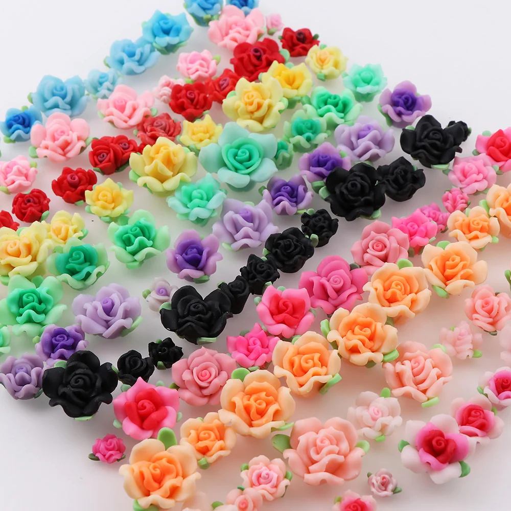 50Pcs Mixed Flatback Soft Pottery Flower Cabochon Scrapbook 3D Rose Flower Fit Phone Embellishment DIY Jewelry Craft
50Pcs Mixed Flatback Soft Pottery Flower Cabochon Scrapbook 3D Rose Flower Fit Phone Embellishment DIY Jewelry Craft