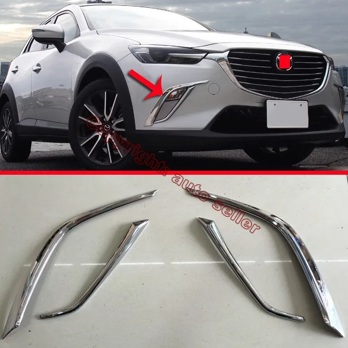 ABS Chrome Front Fog Light Trim For Mazda CX-3 2015 2016 2017
ABS Chrome Front Fog Light Trim For Mazda CX-3 2015 2016 2017