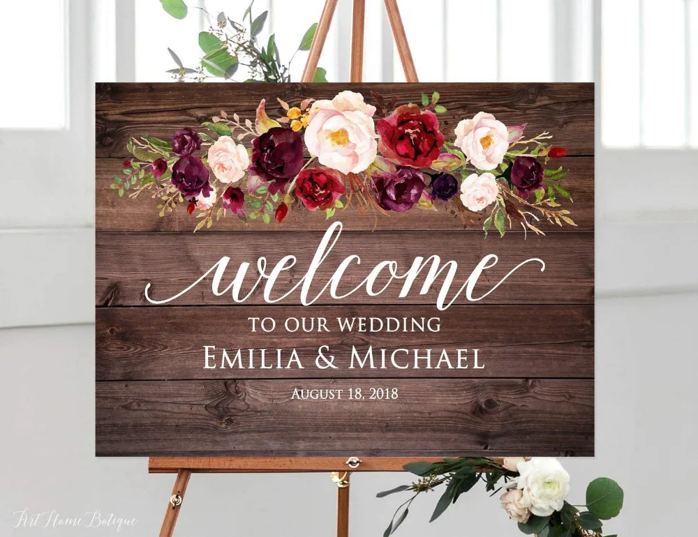 Floral Personalized Wood Wedding Welcome Sign With Flowers,Rustic Welcome Wedding Sign Wood Alternatives With Couple Names&Date
Floral Personalized Wood Wedding Welcome Sign With Flowers,Rustic Welcome Wedding Sign Wood Alternatives With Couple Names&Date