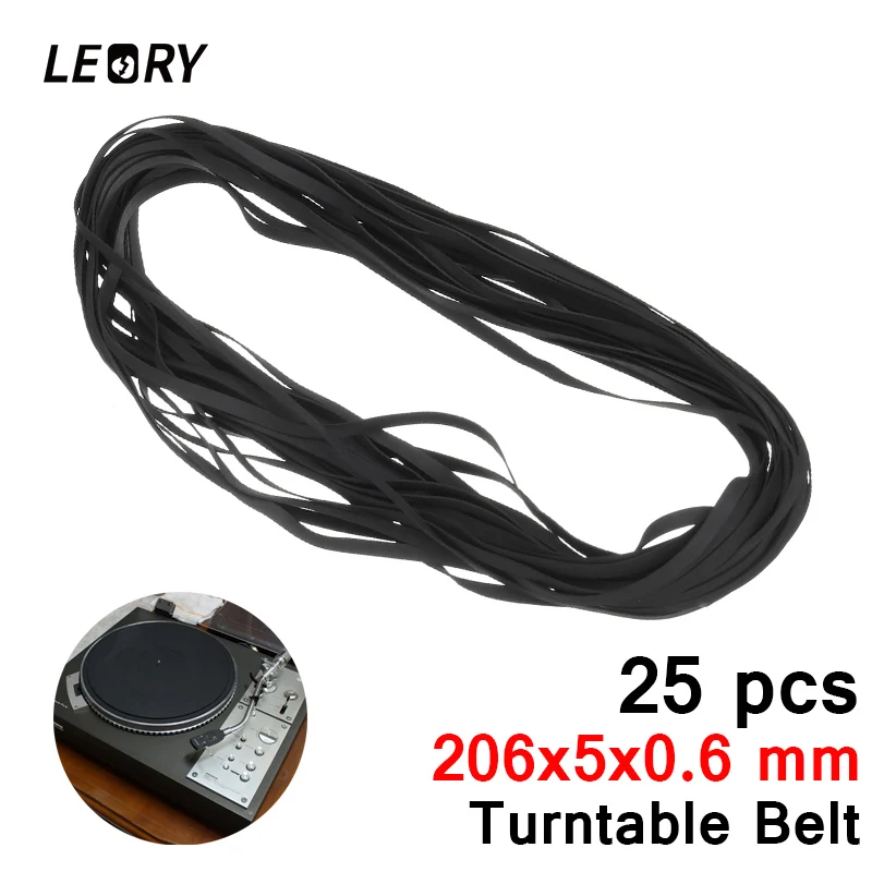 LEORY 25PCS 206x5x0.6mm Wholesale Turntable Belt High End Rubber LongPlayer Phonograph Belt For LP Replace Plattenspieler Belt
LEORY 25PCS 206x5x0.6mm Wholesale Turntable Belt High End Rubber LongPlayer Phonograph Belt For LP Replace Plattenspieler Belt