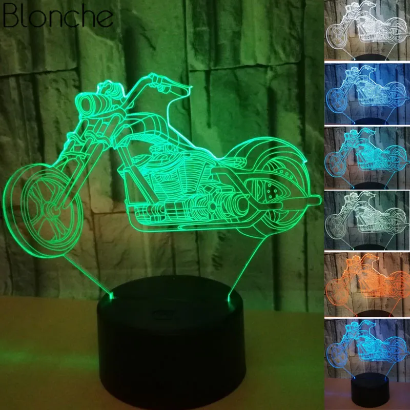 Удивительная 3d-иллюзия, планшетофон, USB, сенсорный датчик в форме мотоцикла, 7 цветов, сменная прикроватная лампа, Декор, праздничный подарок
Удивительная 3d-иллюзия, планшетофон, USB, сенсорный датчик в форме мотоцикла, 7 цветов, сменная прикроватная лампа, Декор, праздничный подарок