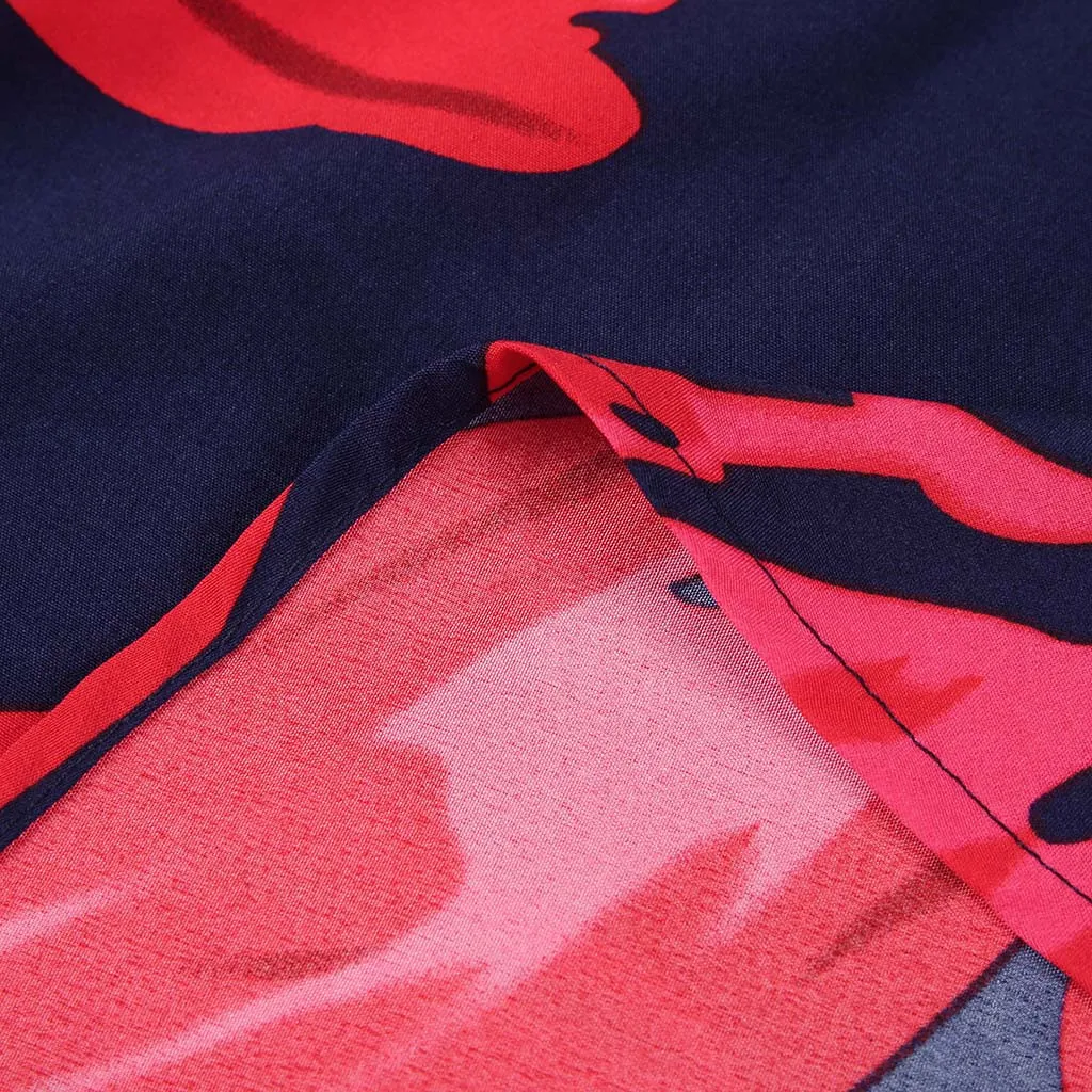 Женское платье трапециевидной формы с винтажным принтом Вечерние платья Vestidos