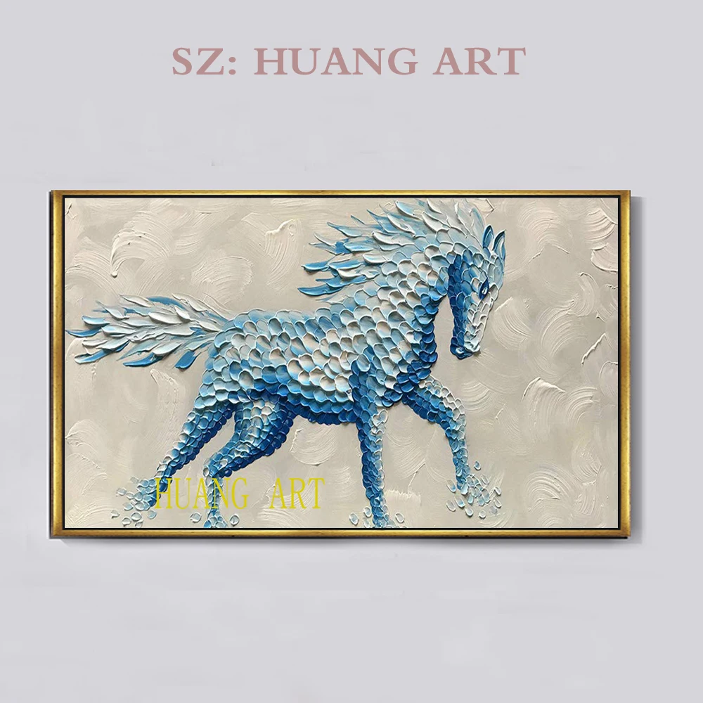 Animal oil painting horse painting modern home living room decoration thick oil hall hotel study porch abstract art canvas
Animal oil painting horse painting modern home living room decoration thick oil hall hotel study porch abstract art canvas