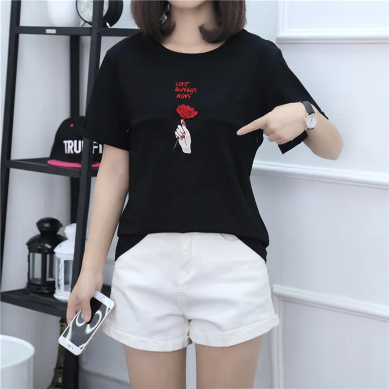 Summer Maternity Tees Breastfeeding Rose Shirt Pregnancy T-Shirts Nursing Tops Clothes For Pregnant Women Feeding Tees
Summer Maternity Tees Breastfeeding Rose Shirt Pregnancy T-Shirts Nursing Tops Clothes For Pregnant Women Feeding Tees