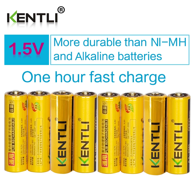 8 шт. литий ионные аккумуляторные батарейки AA 1 5 МВтч|rechargeable battery|celle li-ionli-ion battery |