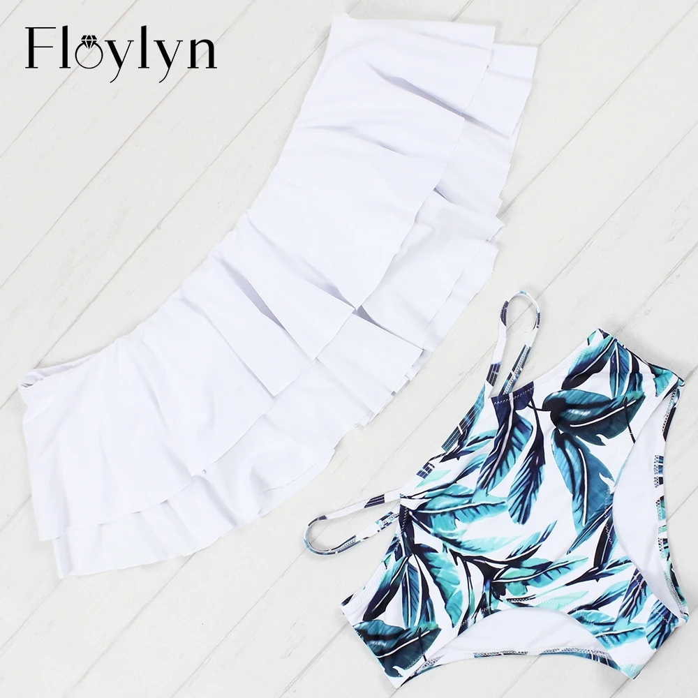Floylyn Bikini High Waist Swimsuit Ruffle Vintage Bikini Set Off Shoulder Swimwear Bandeau Solid Top Print Bottom Bathing Suits
Floylyn Bikini High Waist Swimsuit Ruffle Vintage Bikini Set Off Shoulder Swimwear Bandeau Solid Top Print Bottom Bathing Suits