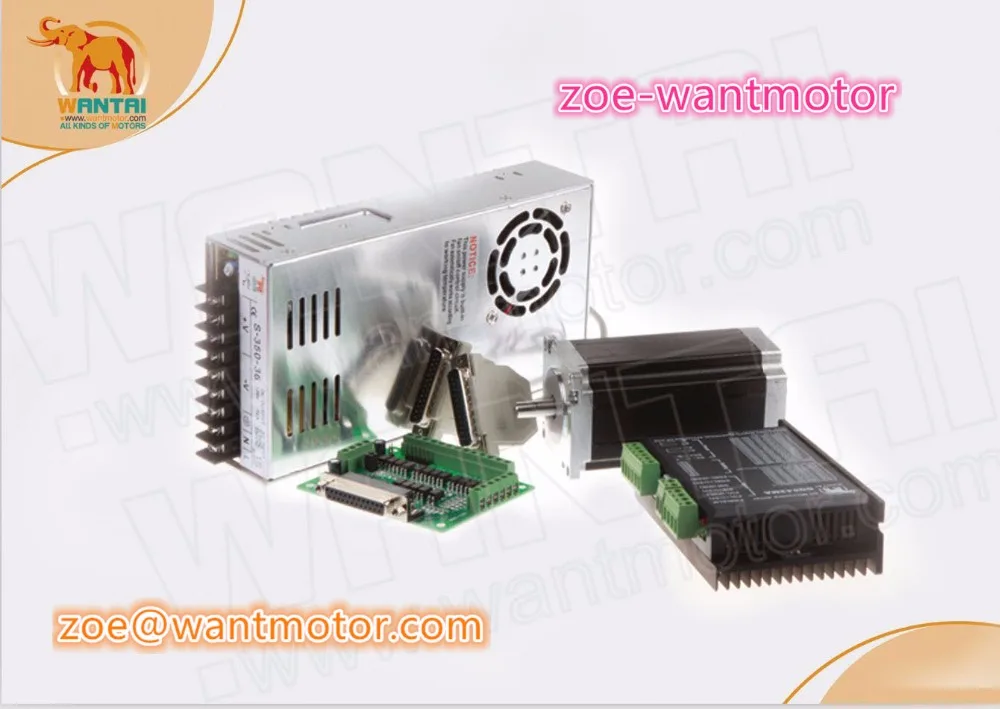 Free shipping! Wantai1Axis Nema 23 Stepper Motor 57BYGH627 270oz-in&Driver DQ542MA 4.2A 50V 128micro &power supply 350W
Free shipping! Wantai1Axis Nema 23 Stepper Motor 57BYGH627 270oz-in&Driver DQ542MA 4.2A 50V 128micro &power supply 350W