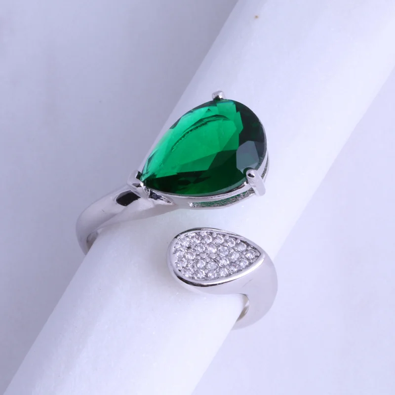 Женское кольцо в форме слезы с фианитом Размер 6 / 7 8 9|designer ring|ring designring ring |