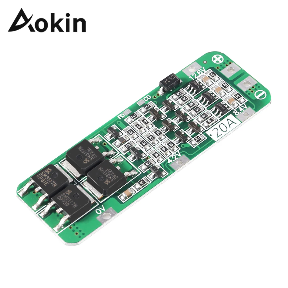 Защитная плата для зарядного устройства Aokin 3S 20 А литий ионный аккумулятор 18650 PCB
