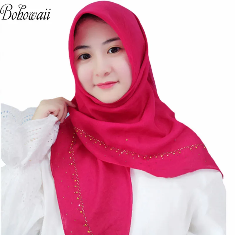BOHOWAII Hijabs Muslim Islamic Scarf Scarves for Girls High Quality Jersey Hijab Scarf Candy Color Sequins Turbante Headscarf
BOHOWAII Hijabs Muslim Islamic Scarf Scarves for Girls High Quality Jersey Hijab Scarf Candy Color Sequins Turbante Headscarf