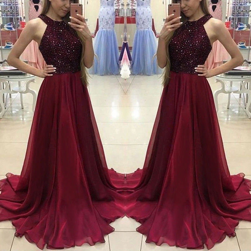 Sexy Women Dress Women Formal Dresses For Party Clothes Ladies Halter Sleeveless Long Dress Female Sequins Mesh Dresses
Sexy Women Dress Women Formal Dresses For Party Clothes Ladies Halter Sleeveless Long Dress Female Sequins Mesh Dresses