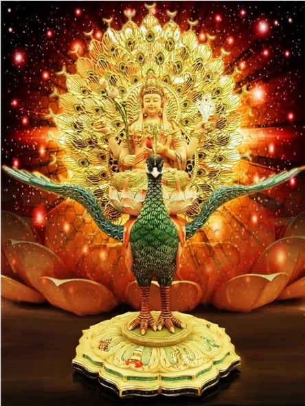 Needlework Crafts 14CT Unprinted Embroidery Quality Counted Cross Stitch Kit People Arts Peacock king Cundi four arm Guanyin
Needlework Crafts 14CT Unprinted Embroidery Quality Counted Cross Stitch Kit People Arts Peacock king Cundi four arm Guanyin