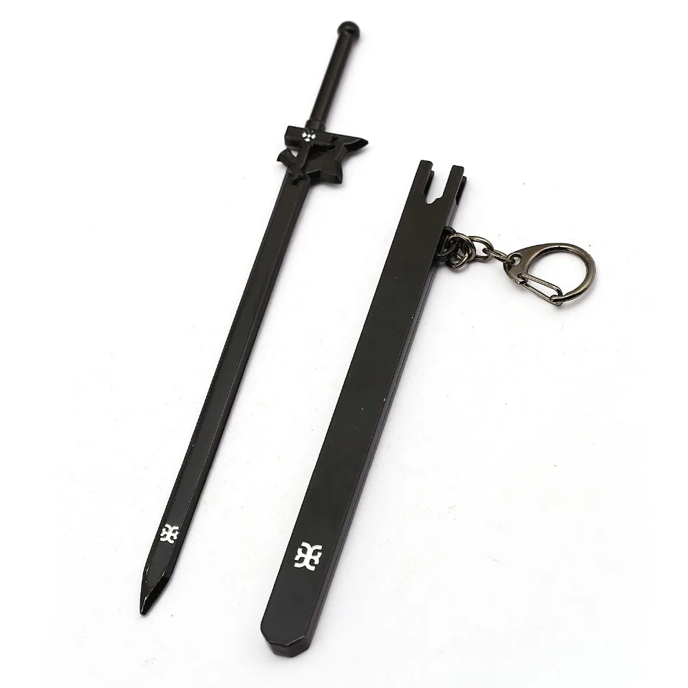 Sword Art Online Keychain Tung People Asuna Black Metal Elucidator Scabbard Key Ring Women Men Anime Jewelry Chaveiro
Sword Art Online Keychain Tung People Asuna Black Metal Elucidator Scabbard Key Ring Women Men Anime Jewelry Chaveiro