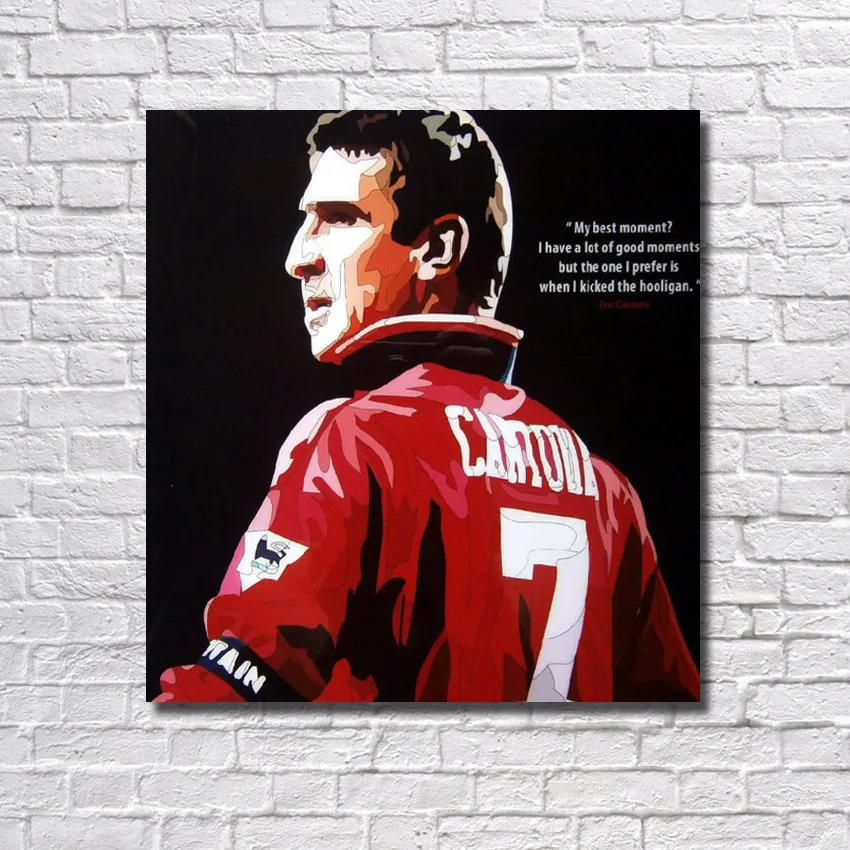 Eric Cantona Pop Art Ручная роспись маслом настенный художественный Декор на холсте шар