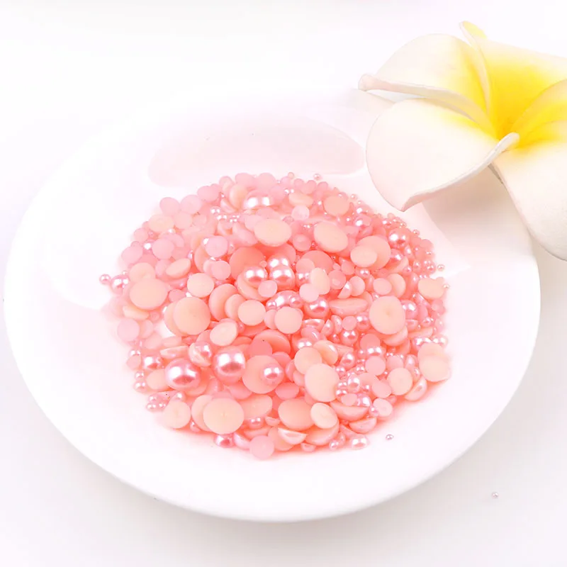1000pcs Mixed size Imitation Pearls Half Round Flatback Shiny Light Pink Beads Nail Art DIY Rinestone Decoration Manicure Tools
1000pcs Mixed size Imitation Pearls Half Round Flatback Shiny Light Pink Beads Nail Art DIY Rinestone Decoration Manicure Tools