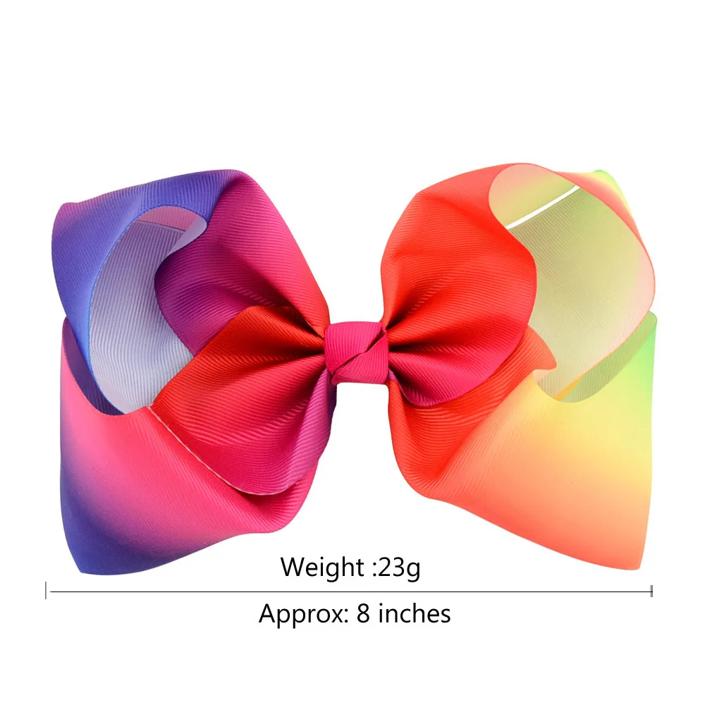 5pcs/lot 8Inch New Rainbow Style Hairbow Grosgrain Ribbon Bow With Alligator Clip Hairpins Kids Girls Hair Accessories Hairclips
5pcs/lot 8Inch New Rainbow Style Hairbow Grosgrain Ribbon Bow With Alligator Clip Hairpins Kids Girls Hair Accessories Hairclips