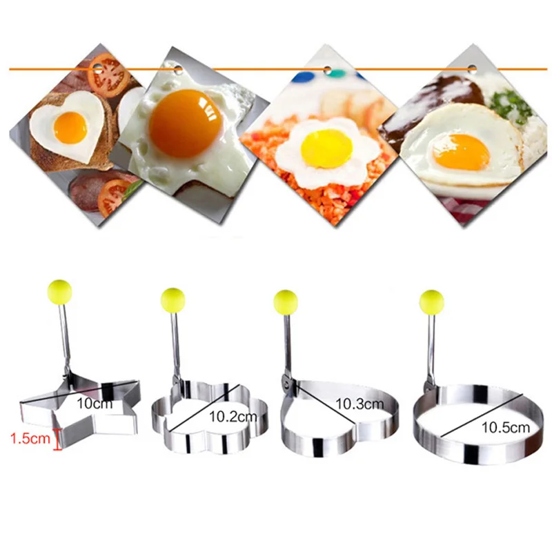 4Pcs/set Stainless Steel Omelette Egg Frying Mold Love Flower Round Star Molds Pancake Rings Cooking Tools Fried Egg Mold
4Pcs/set Stainless Steel Omelette Egg Frying Mold Love Flower Round Star Molds Pancake Rings Cooking Tools Fried Egg Mold