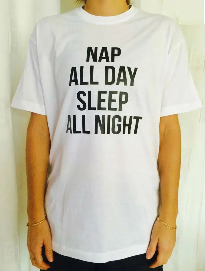 Nap all day sleep all night Letters Print Women T shirt Cotton Casual Funny Shirt For Lady White Top Tee Hipster Z-278
Nap all day sleep all night Letters Print Women T shirt Cotton Casual Funny Shirt For Lady White Top Tee Hipster Z-278