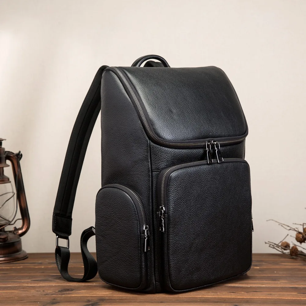 Quality Leather Heavy Duty Design Men Travel Casual Backpack Daypack Black Fashion Knapsack College School 16" Laptop Bag 419-18
Quality Leather Heavy Duty Design Men Travel Casual Backpack Daypack Black Fashion Knapsack College School 16" Laptop Bag 419-18