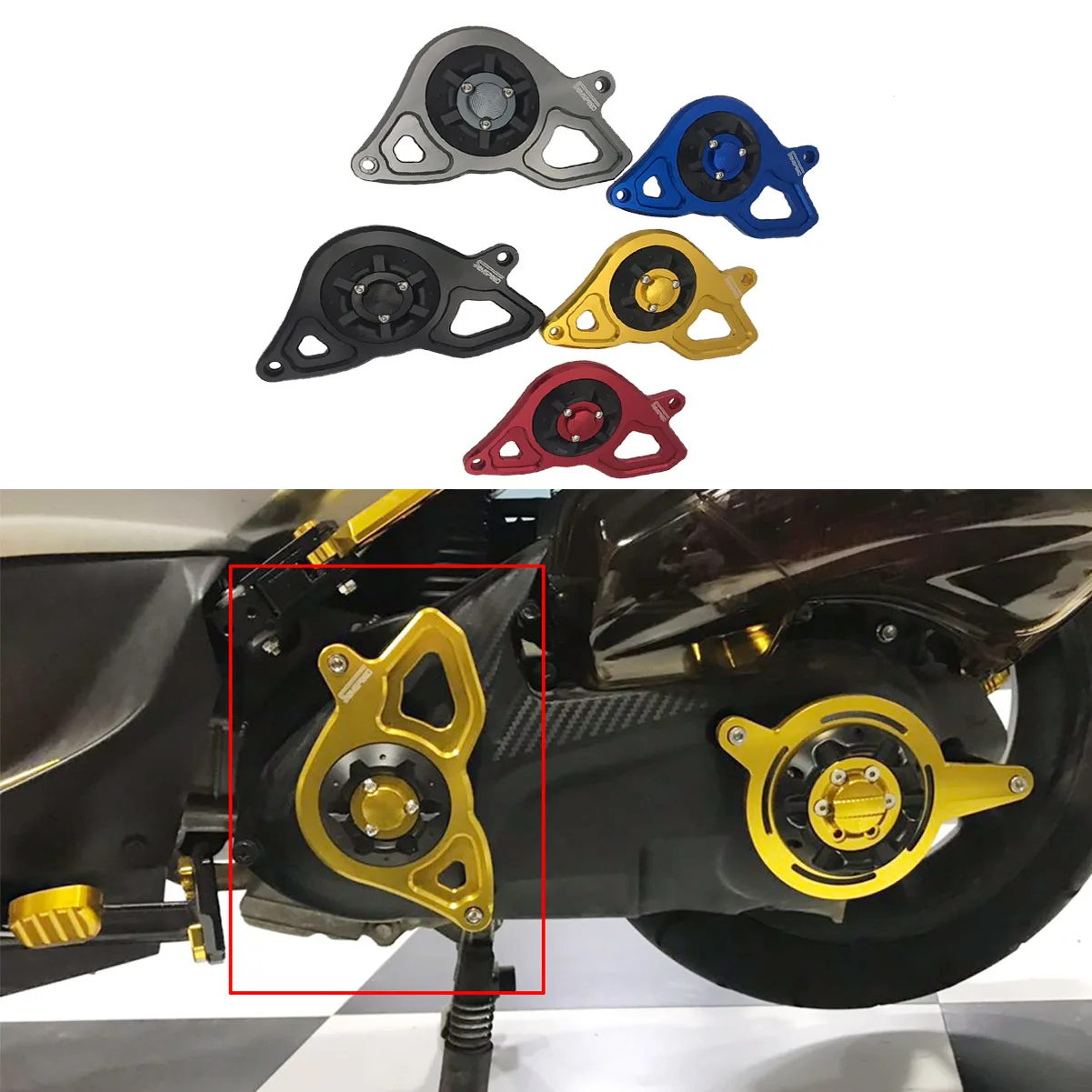 SEMSPEED Мотоцикл CNC передняя защита двигателя протектор для Yamaha NMAX155 150 125 NMAX 155 N MAX155 MAX