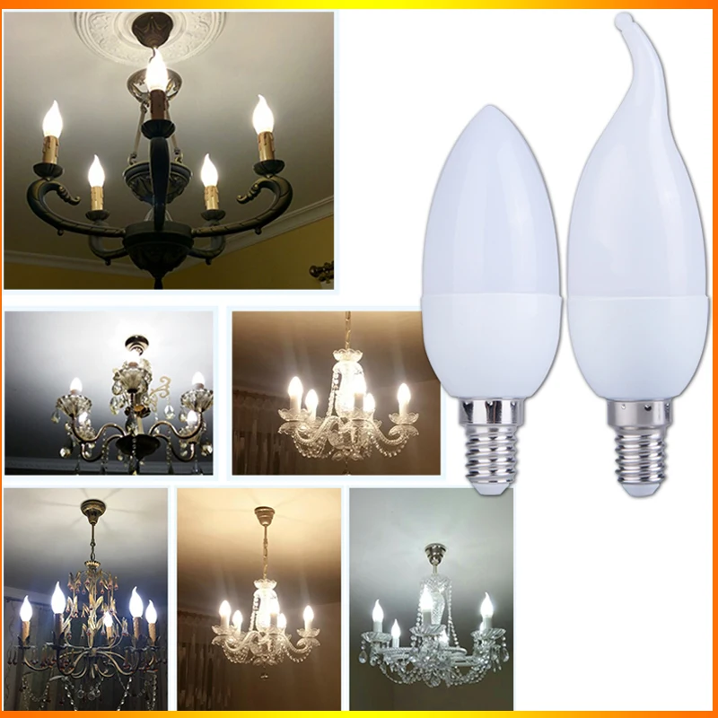 10X E14 Led Bulb 110V 220V Candle Bulbs Energy Saving Lamp Lights 7W Led Chandelier Light Spotlight Bombilla for Home Decoration
10X E14 Led Bulb 110V 220V Candle Bulbs Energy Saving Lamp Lights 7W Led Chandelier Light Spotlight Bombilla for Home Decoration