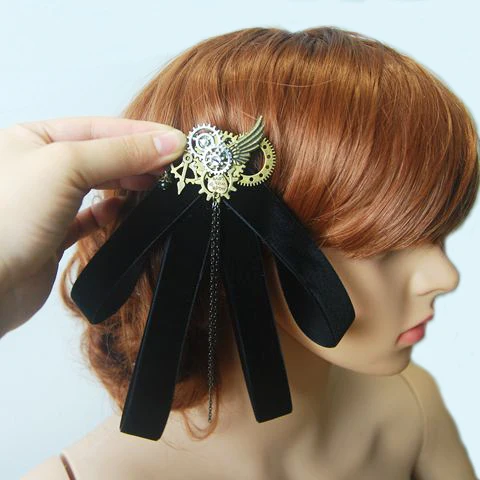 Lolita Girls Gear Wing Chain Hairpin Steampunk Goth Lady Velvet Headwear Handmade
Lolita Girls Gear Wing Chain Hairpin Steampunk Goth Lady Velvet Headwear Handmade