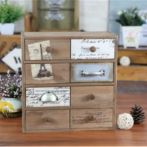 Creative zakka grocery retro solid wood four drawer storage cabinet finishing eight-Household goods store counters
Creative zakka grocery retro solid wood four drawer storage cabinet finishing eight-Household goods store counters