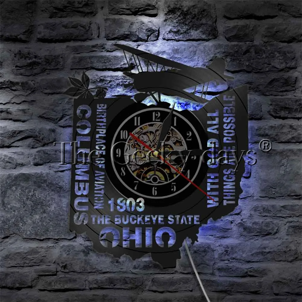 The Buckeye State Ohio Night Light Birth Place Of Aviation Silhouette LED Light Columbus City Multi Color Lighting Clock
The Buckeye State Ohio Night Light Birth Place Of Aviation Silhouette LED Light Columbus City Multi Color Lighting Clock