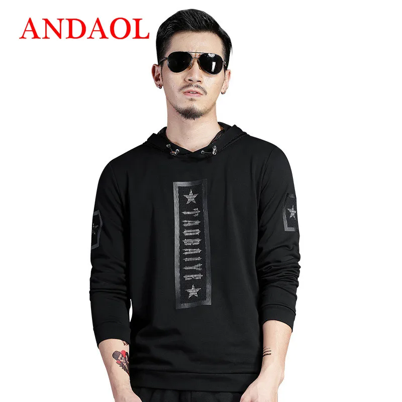 ANDAOL Men's Hoodies Sweatshirts Top quality Slim Print Long-Sleeve Hooded Pullover Jacke Hollow Out Harajuku Cotton Tracksuits
ANDAOL Men's Hoodies Sweatshirts Top quality Slim Print Long-Sleeve Hooded Pullover Jacke Hollow Out Harajuku Cotton Tracksuits