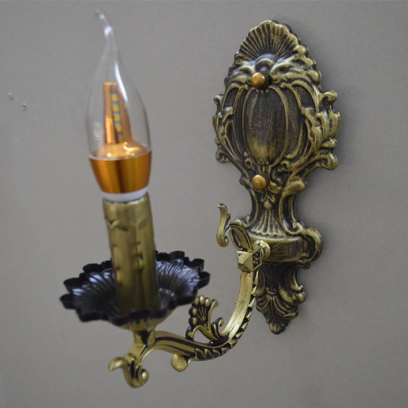 Vintage European Iron Candle Bronze Wall Lamp Home Deco Rustic Antique DIY Aluminum E14 Bulb Wall Sconce Light Fixture
Vintage European Iron Candle Bronze Wall Lamp Home Deco Rustic Antique DIY Aluminum E14 Bulb Wall Sconce Light Fixture