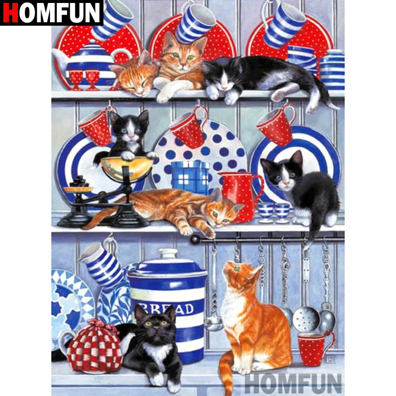 HOMFUN Full Square/Round Drill 5D DIY Diamond Painting "Oil painting cat" Embroidery Cross Stitch 5D Home Decor A09067
HOMFUN Full Square/Round Drill 5D DIY Diamond Painting "Oil painting cat" Embroidery Cross Stitch 5D Home Decor A09067