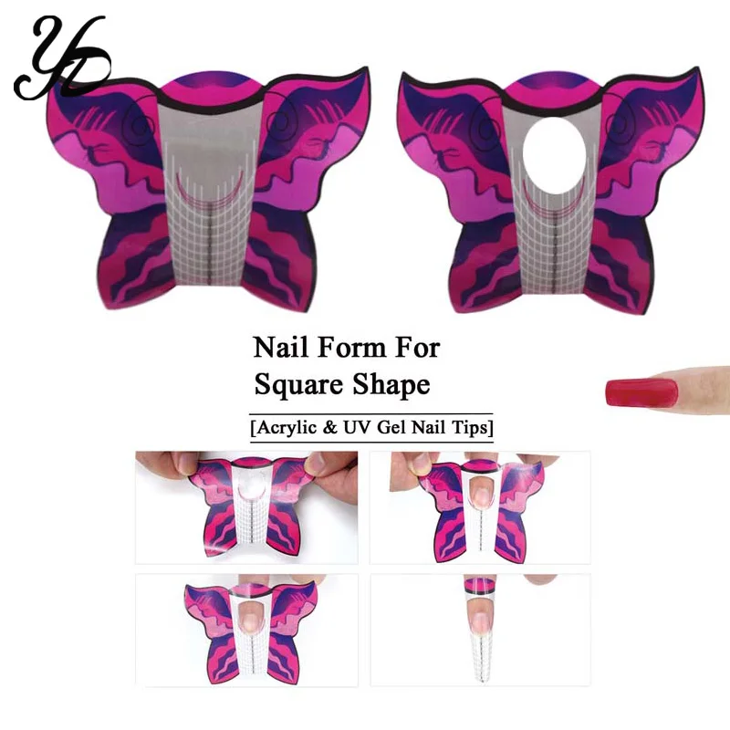 YiDay 1 Roll 300 Pcs Butterfly Square Shape Nail Form Guide False French Style Acrylic Nail Art Tips Extension Sticker Makeup
YiDay 1 Roll 300 Pcs Butterfly Square Shape Nail Form Guide False French Style Acrylic Nail Art Tips Extension Sticker Makeup