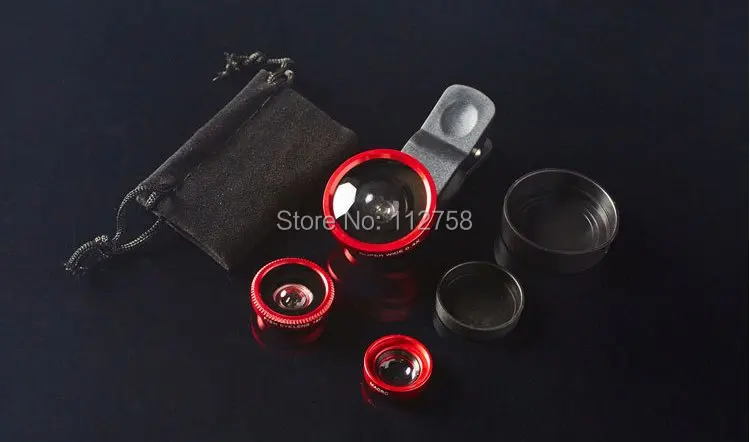 

3 in 1 Fish Eye Wide Angle Macro Fisheye Lens Lente Olho de Peixe Para For iPhone 6s 6 plus 5s Samsung S6 S7 EDGE S5 S8 Lentes