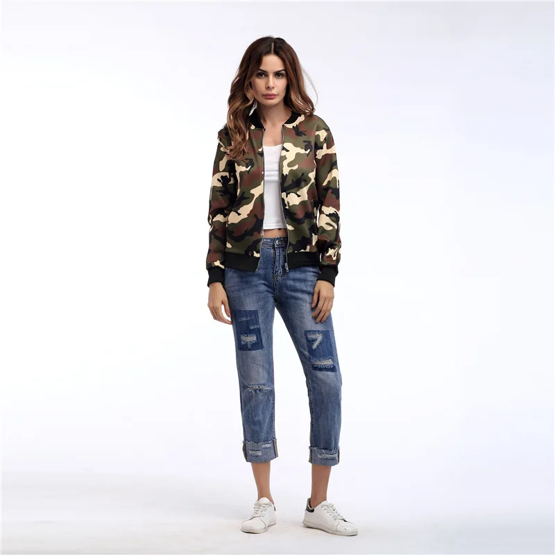 Spring Autumn New Camouflage Jacket Top Fashion Comfort Jacket Girl Sheath Outerwear Vogue Coat Womens Tops
Spring Autumn New Camouflage Jacket Top Fashion Comfort Jacket Girl Sheath Outerwear Vogue Coat Womens Tops