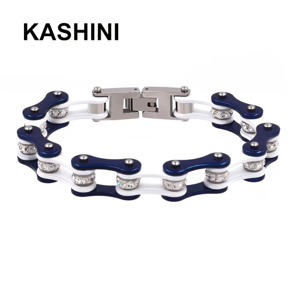 Fashion Women's Diamond Chain Bracelets Biker Bicycle Chain Link Bracelets for Women Stainless Steel Punk Jewelry Best Gift
Fashion Women's Diamond Chain Bracelets Biker Bicycle Chain Link Bracelets for Women Stainless Steel Punk Jewelry Best Gift