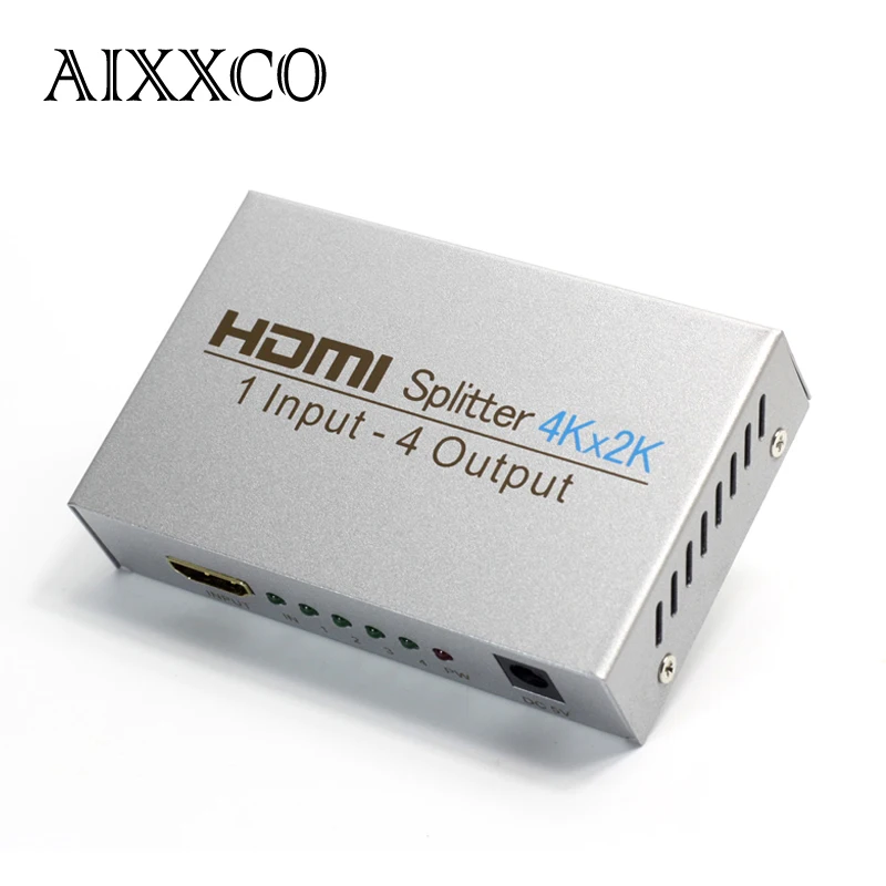 Сплиттер AIXXCO Ultra HD серебристый 4K x 2K 3D 1080p HD 1,4 HDMI, переключатель на 4 выхода, дисплей для HDTV, DVD, PS3
Сплиттер AIXXCO Ultra HD серебристый 4K x 2K 3D 1080p HD 1,4 HDMI, переключатель на 4 выхода, дисплей для HDTV, DVD, PS3