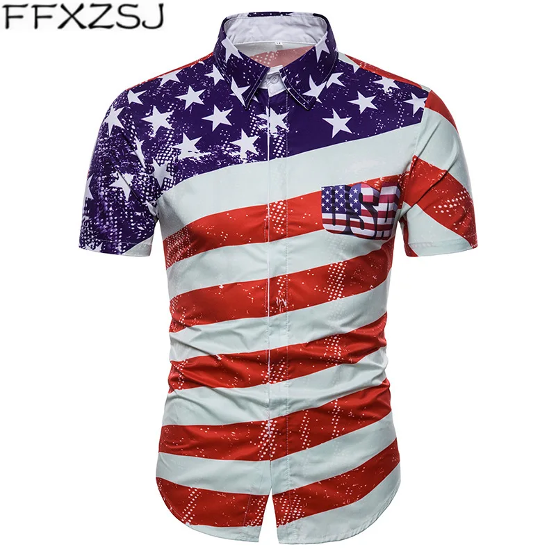 FFXZSJ Men Shirts Fashion Men's Casual Slim Short Sleeve American Flag Printed Shirt Top Blouse 2018 New Arrivals Men's Shirt
FFXZSJ Men Shirts Fashion Men's Casual Slim Short Sleeve American Flag Printed Shirt Top Blouse 2018 New Arrivals Men's Shirt