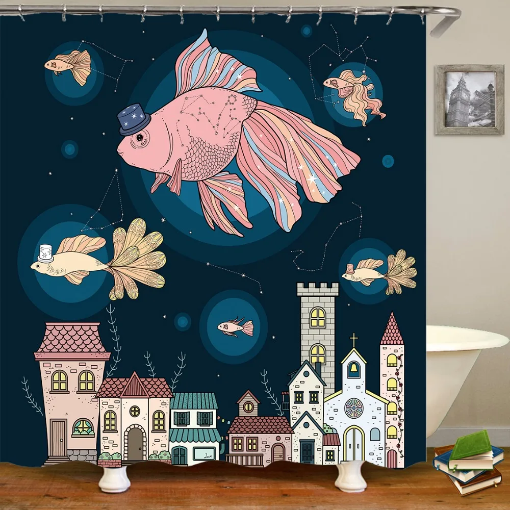 Cartoon Pink Fish Painting Art Shower Curtains for Kid Children Sea Ocean Bathroom Curtain Kawaii Bathroom Decor Home Gift Print
Cartoon Pink Fish Painting Art Shower Curtains for Kid Children Sea Ocean Bathroom Curtain Kawaii Bathroom Decor Home Gift Print