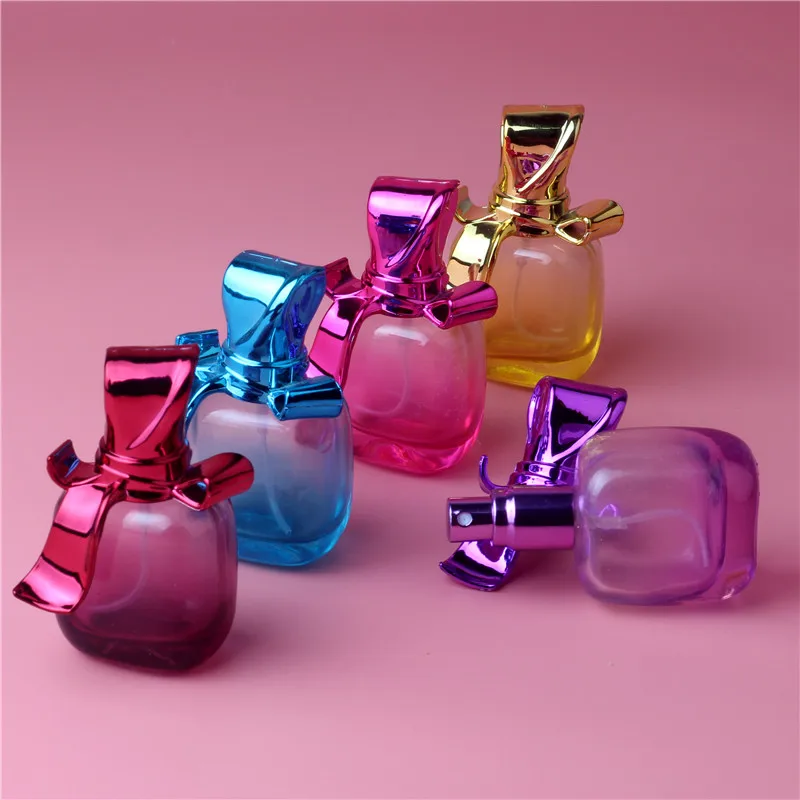 

DHL FREE 50PCS 15ml 3D Creative Bow Refillable Portable Mini Perfume Bottle &Traveler Glass Spray Atomizer Empty Parfum Bottle