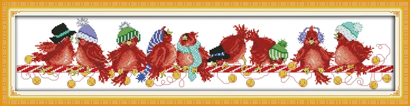 Christmas birds (2) cross stitch kit 14ct 11ct pre stamped canvas cross stitching animal embroidery DIY handmade needlework
Christmas birds (2) cross stitch kit 14ct 11ct pre stamped canvas cross stitching animal embroidery DIY handmade needlework