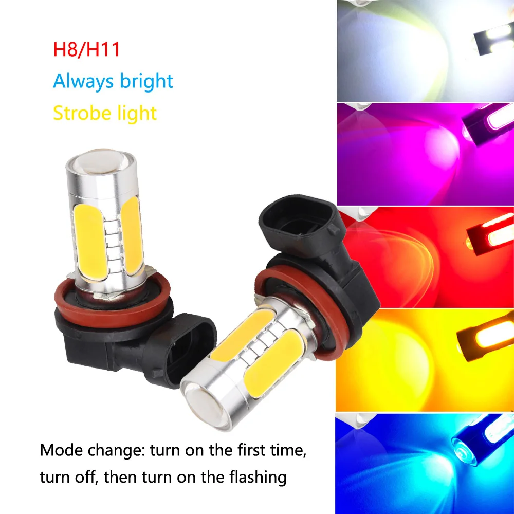 2pcs High Power Car LED Flashing Fog Light H11/H8 Universal COB 7.5W Front Strobe Fog Light Headlights
2pcs High Power Car LED Flashing Fog Light H11/H8 Universal COB 7.5W Front Strobe Fog Light Headlights