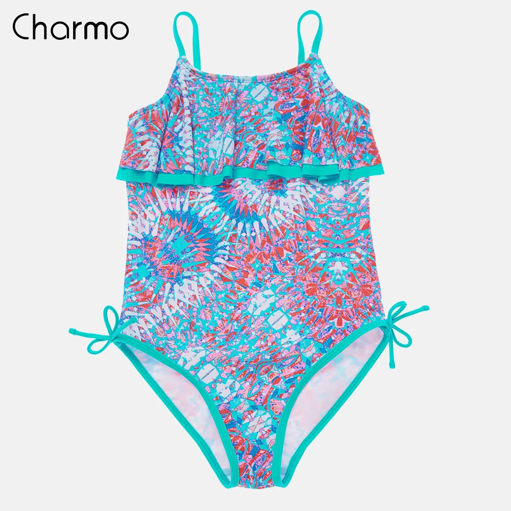 Charmo Girls' One Piece Swimsuits Floral Print Swimwear Ruffled Kids Bikini Adjustable Strap Bandaged Beach Wear Green One-Piece
Charmo Girls' One Piece Swimsuits Floral Print Swimwear Ruffled Kids Bikini Adjustable Strap Bandaged Beach Wear Green One-Piece