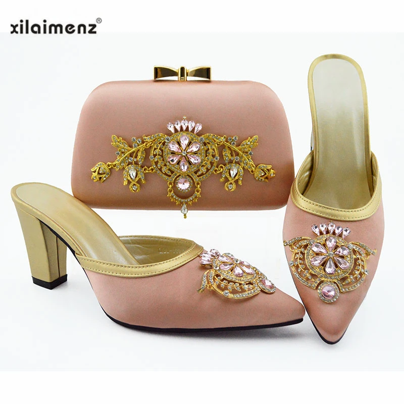 2019 Pink Color Super High Heels Italian Shoes with Matching Bags Set Shoe and Bag Set for Party In Women with Shinning Crystal
2019 Pink Color Super High Heels Italian Shoes with Matching Bags Set Shoe and Bag Set for Party In Women with Shinning Crystal