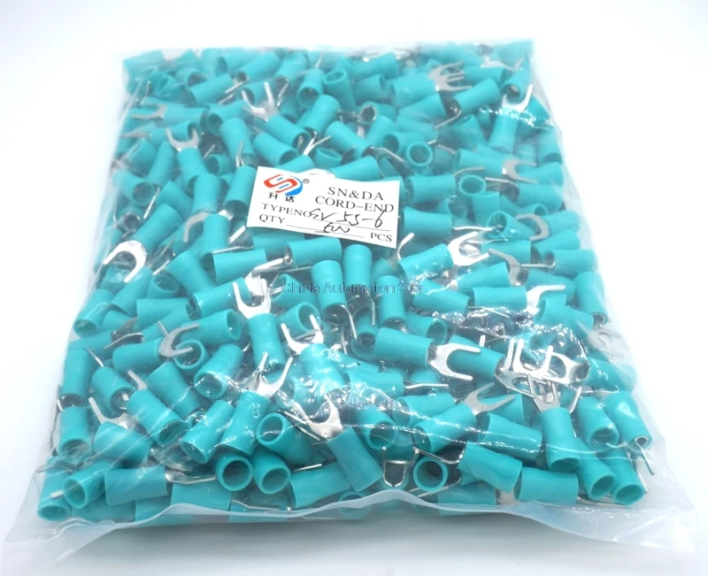 500PCS/PACK SV 5.5-6 AWG12-10 2.63-6.64mm^2 Crimp Fork Spade Yellow Fork Terminal Brass SV5.5-6
500PCS/PACK SV 5.5-6 AWG12-10 2.63-6.64mm^2 Crimp Fork Spade Yellow Fork Terminal Brass SV5.5-6