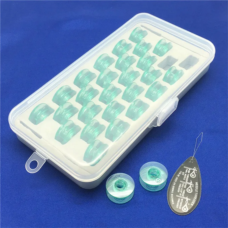 1set include a 28 Space Plastic Bobbin case, 28 Ggreen Plastic Bobbins fit Many Models, And One Needle Threader AA7352
1set include a 28 Space Plastic Bobbin case, 28 Ggreen Plastic Bobbins fit Many Models, And One Needle Threader AA7352